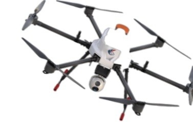 Drone de controle remoto sem fio multiuso com seis rotores 10m/s velocidade máxima