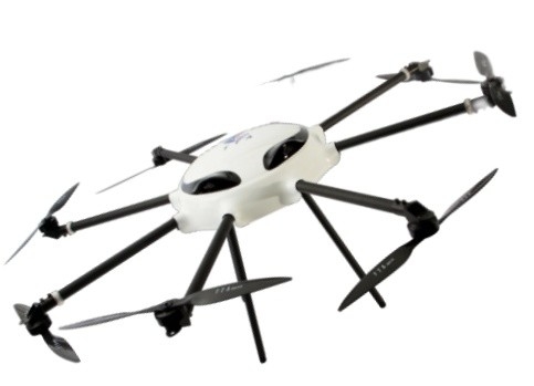 Drone multiuso de oito rotores de 25 kg para transporte de carga ou campo de investigação